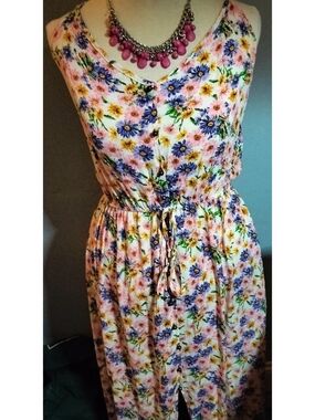 Rewind Floral Maxi Dress in Pink, Blue, Yellow